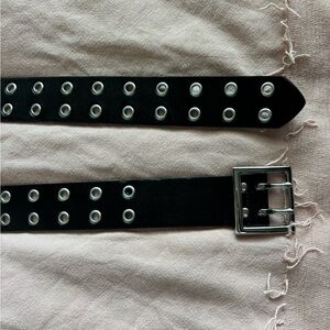 Urban Outfitters Black Belt with Silver Accents